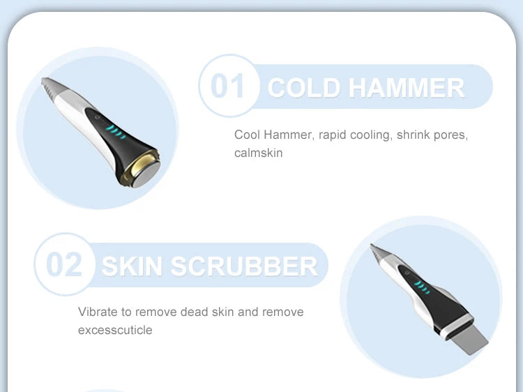 The Latest Generation Small Bubble Dermabrasion Machine - 8 In 1 Aqua Facial Peel, BIO Facial Wrinkle Remover & Skin Cleansing,