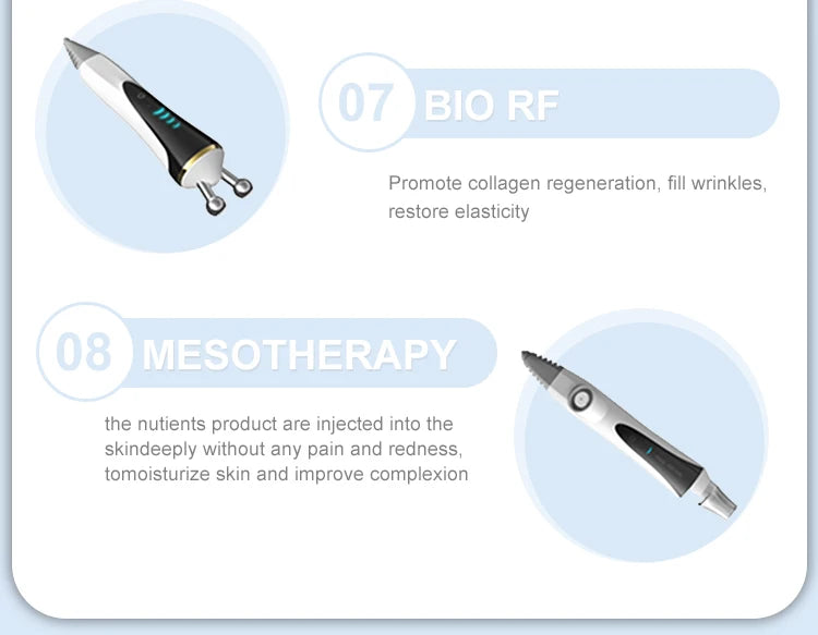 The Latest Generation Small Bubble Dermabrasion Machine - 8 In 1 Aqua Facial Peel, BIO Facial Wrinkle Remover & Skin Cleansing,