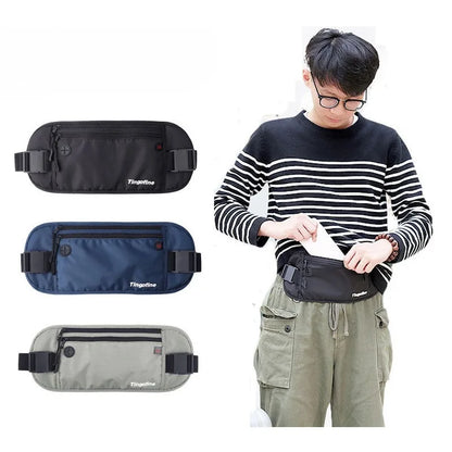 Outdoor Anti-theft Invisible Mobile Phone Waist Bag Passport Bag Multifu IDBags Sports Running Close Fitting Fashion Waist Packs