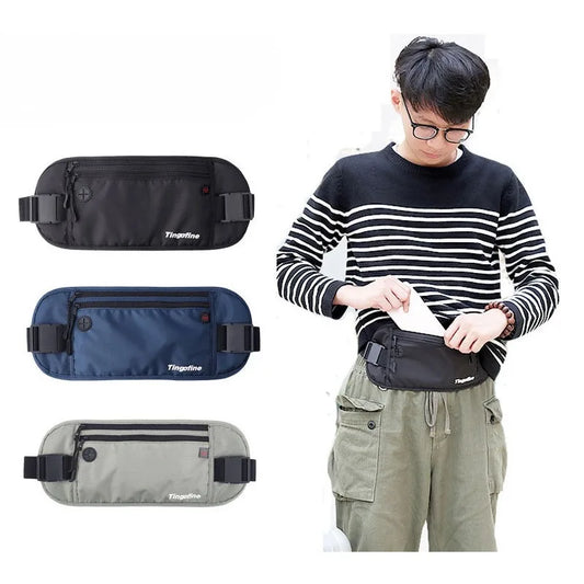 Outdoor Anti-theft Invisible Mobile Phone Waist Bag Passport Bag Multifu IDBags Sports Running Close Fitting Fashion Waist Packs