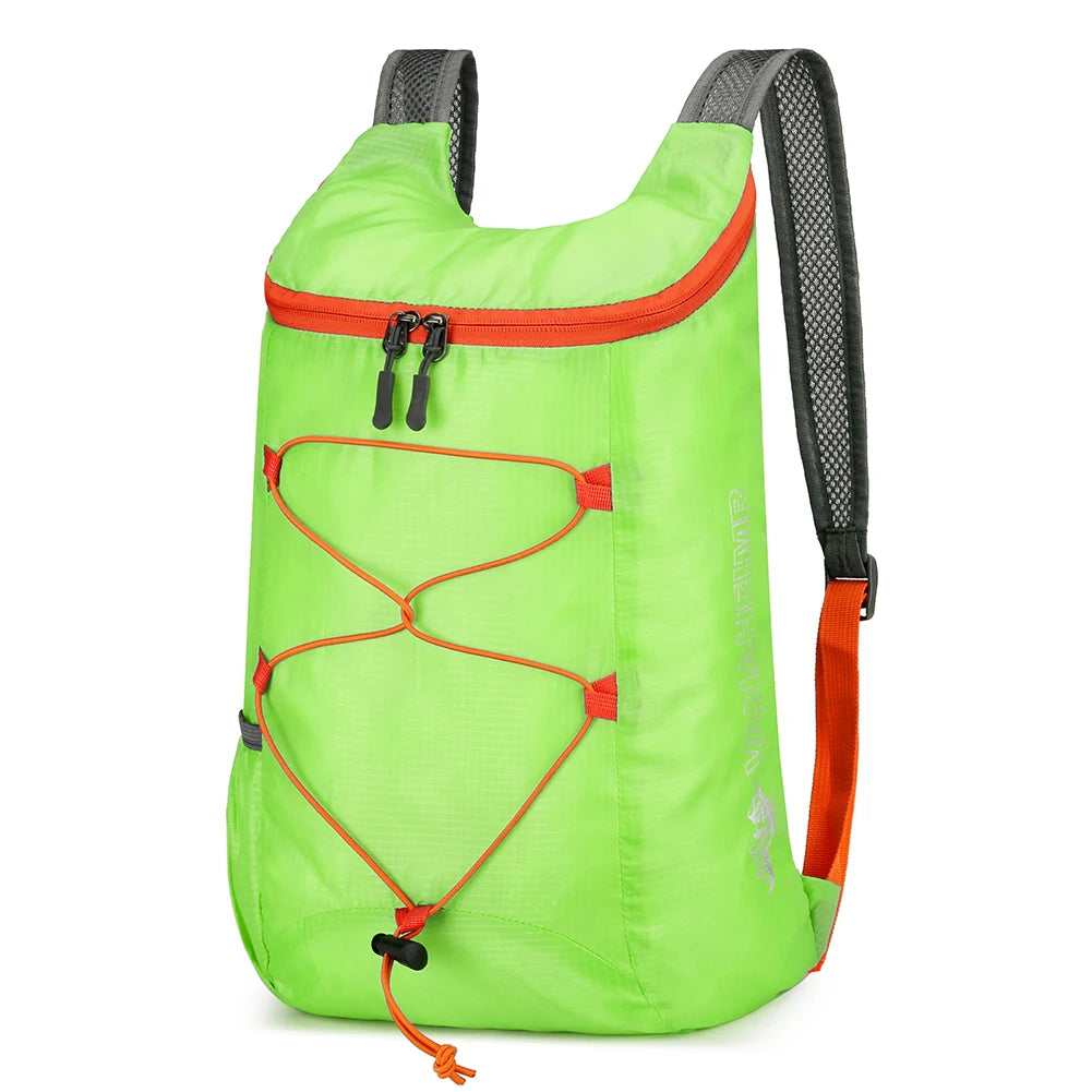10L Foldable Portable Backpack Folding Mountaineering Bag Ultralight Outdoor Climbing Cycling Travel Knapsack Travel Daypack Bag