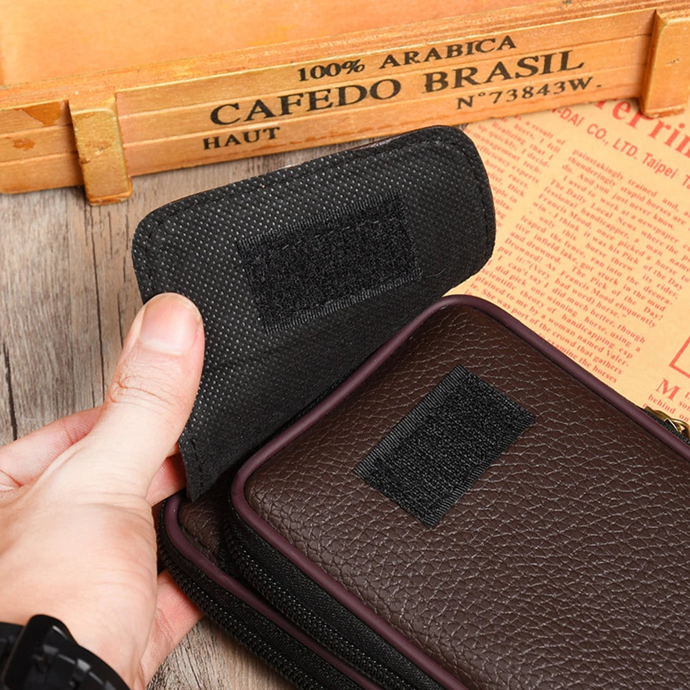 Men Cell Phone Waist Case Bag Pouch Leisure Small Leather Mobile Phone Belt Clip Bag Belt Pouch Leather Cell Phone Holster