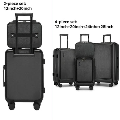 Kono 2/4-Piece Hardshell Luggage Set - ABS+PC Lightweight Suitcases w/TSA Lock & 4 Spinner Wheels, 12"-28" Carry-On & Check-In