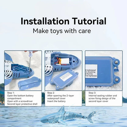 Electric Simulation  Shark Toy 2.4G Remote Control Smart Rechargeable Rc Shark whale Toy Can Go Underwater For Boys Girls Gift