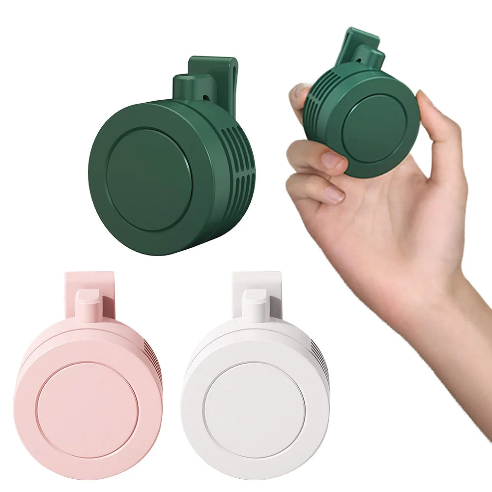 Mini Shirt Fan Wearable Handheld Fan Rechargeable Personal Body Fan for Outdoor Work Hiking Travel