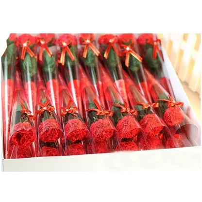 8pcs/lot Artificial Bath Carnation Soap Flowers Mother's Day Gift Party Decoration Valentine's Day Gift