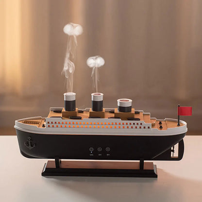 Titanic Ship Model Air Humidifier Home 250ml Remote Control Essential Oil Jellyfish Smoke Ring Spray Aroma Diffuser Humidifiers