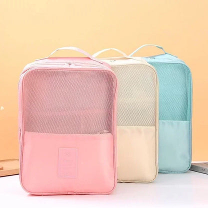 Household Dustproof Oxford Portable Folding Shoes Storage Bag Travel Waterproof Organizer Pouch Shoe Organizer Accessories