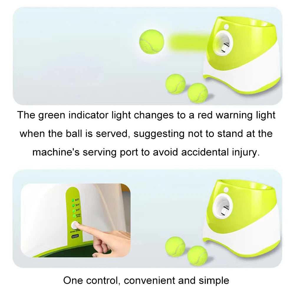 Dog Tennis Launcher Ball Throwing Machine Automatic Ball Launcher Rechargable Catapult Funny Interactive Throw Device Pet Toys