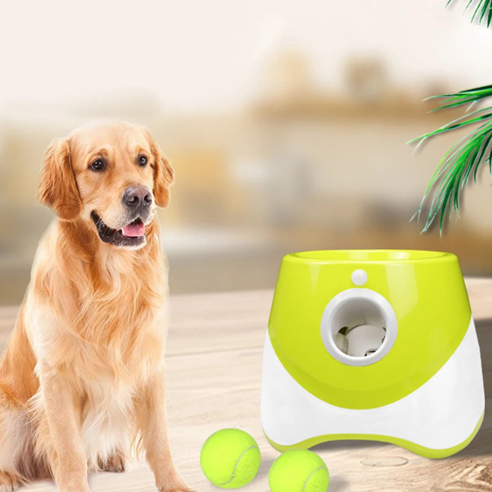 Dog Tennis Launcher Ball Throwing Machine Automatic Ball Launcher Rechargable Catapult Funny Interactive Throw Device Pet Toys
