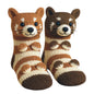 Crochet Animal Socks Breathable Hand Crocheted Plush Socks Moisture Wicking 3D Knit Warm Socks for Animal Lovers