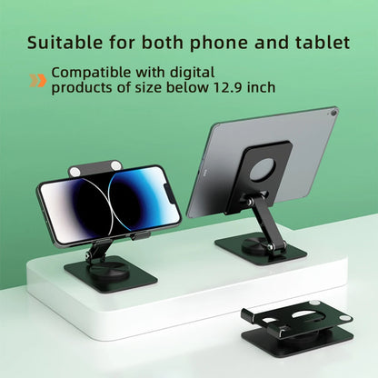 Cell Phone Stand for Desk Desktop Phone Holder Foldable with 360 Rotating Base for iPhone 16 15 14 13 Pro Pro Max
