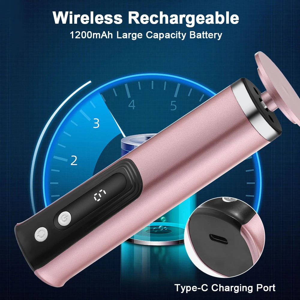 Electric Foot Callus Remover Nail Polisher 2-in-1 6-Speed Dual Grinding Heads Pedicure Tool for Smooth Heels Dead Skin Removal