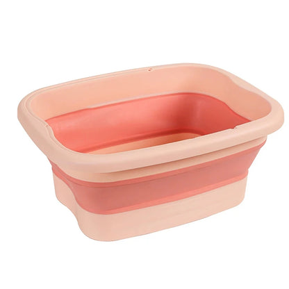 Portable Footbath Massage Bucket Easy To Store Foot Soaking Bath Tub Folding Basin for Winter warmth Relaxing and Pain Relief