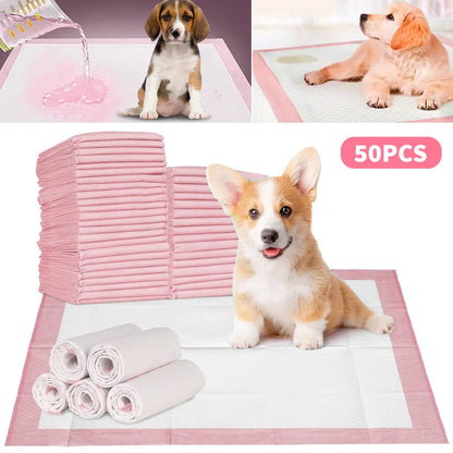 50pc Pet Diaper 60*90cm  60*60cm Dogs Diapers Disposable Puppy Training Pee Pads Quick Dry Surface Mat Clean Cushion Dog Supplie