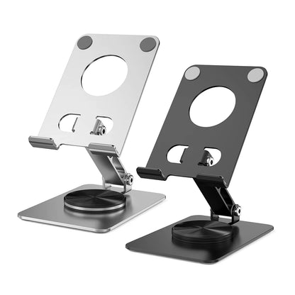 Cell Phone Stand for Desk Desktop Phone Holder Foldable with 360 Rotating Base for iPhone 16 15 14 13 Pro Pro Max