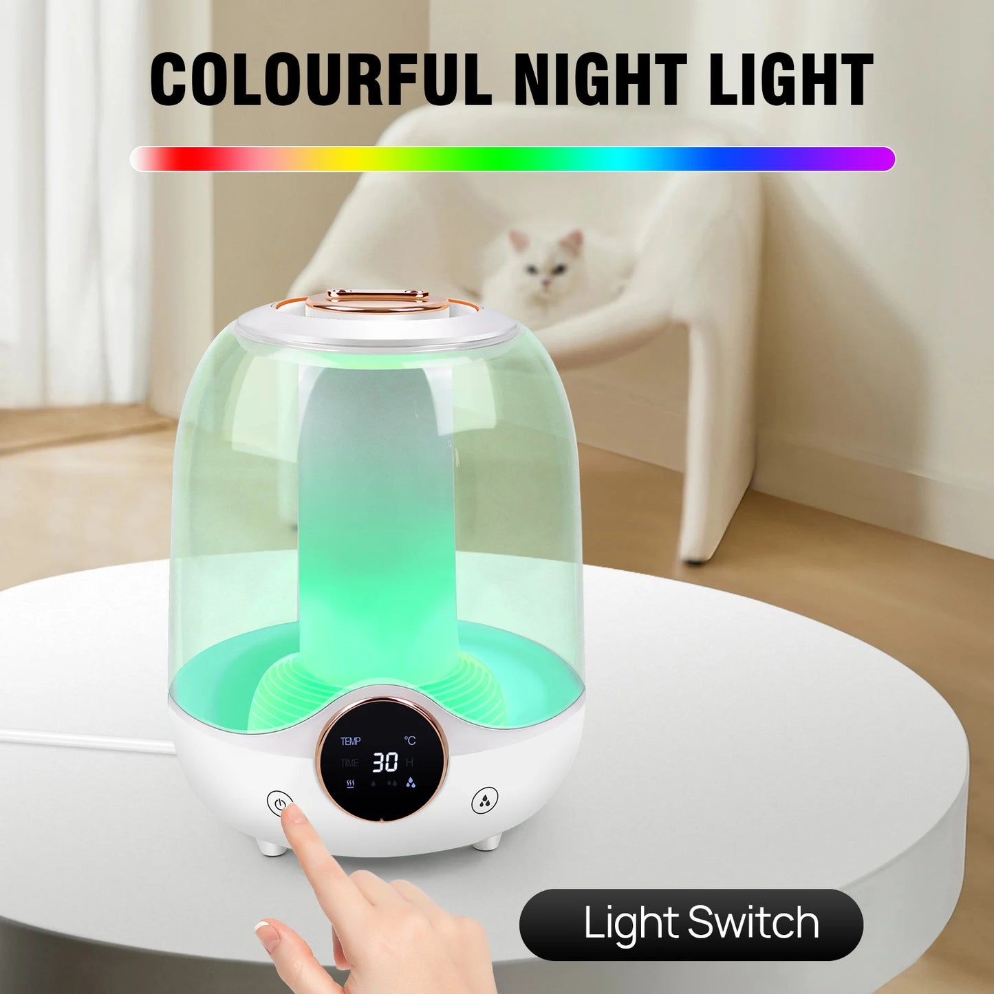 Essential Oil Diffuser - 3L Aroma Diffuser Humidifier Cool Air Diffuser Quiet Aromatherapy Diffuser Air Humidifier for Bedroom