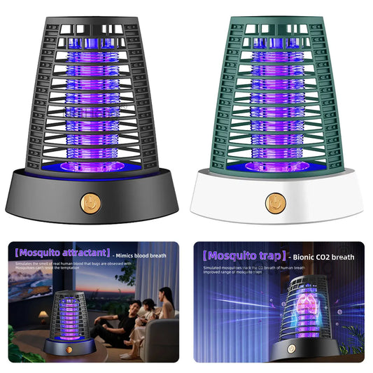 Rechargeable Bug Zapper for Indoor/Outdoor - Electric Mosquito Killer Lamp for Flies, Gnats & Moths