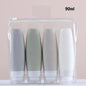 Reusable  60/90ml Travel Bottle Set Silicone Travel Bags Airport Approved