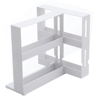 2 Tier Rotating Spice Herb Rack Holder Kitchen Jar Pull-Out Organiser Storage