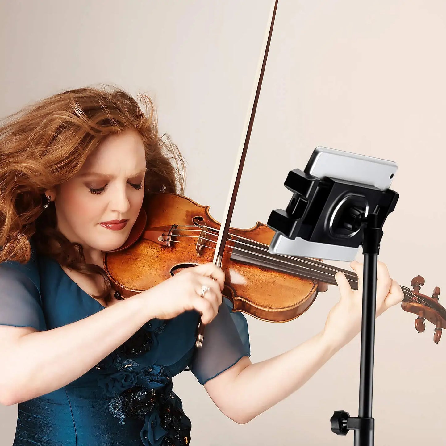 Tablet Tripod Stand Holder Height Adjustable Phone Floor Mount Stand for 4.7-12.9 Inch Device