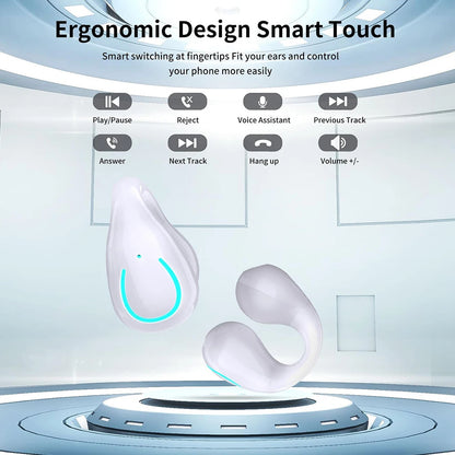 YYK-Q71 Q80 Wireless Bluetooth Translation Earbuds LED Digital Display Type-C Charging Translators Headphone For Travel Business