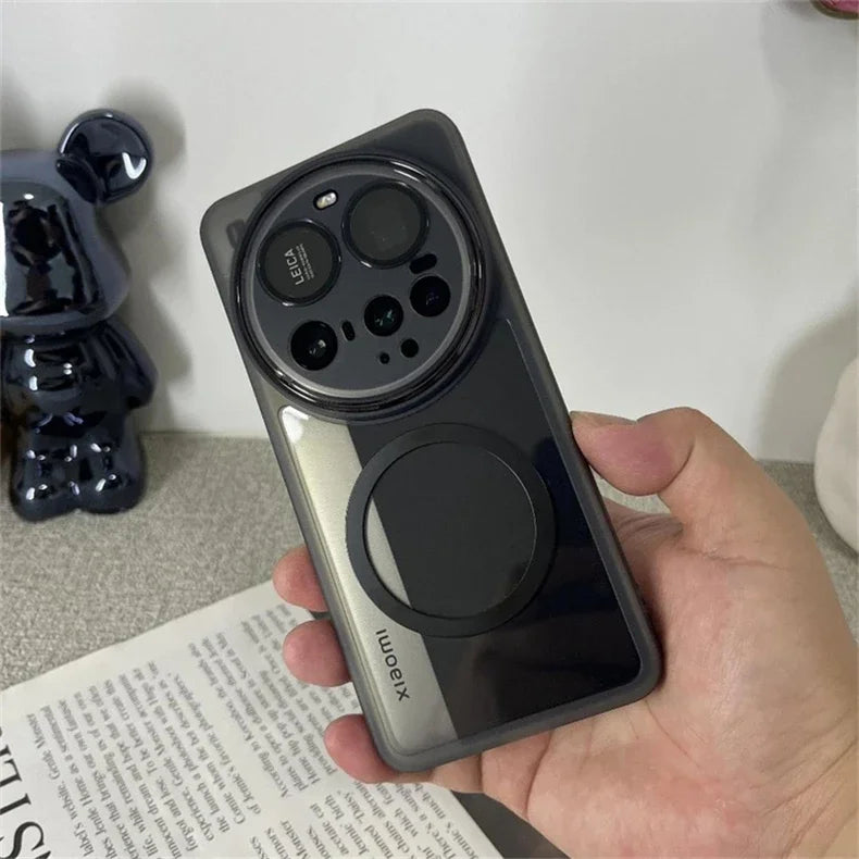 For Xiaomi 15 Ultra Case Magnetic Wireless Charging Camera Protection Lens Film Silicone MagSafe Transparent Shockproof Cover
