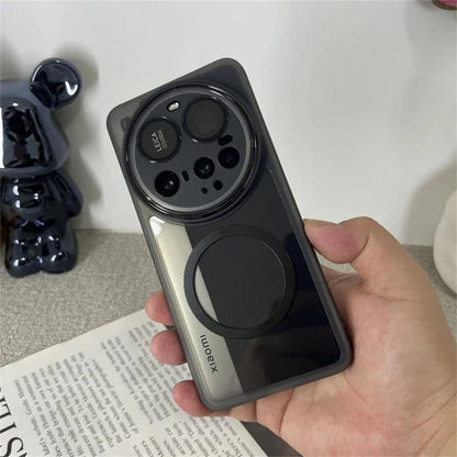 For Xiaomi 15 Ultra Case Magnetic Wireless Charging Camera Protection Lens Film Silicone MagSafe Transparent Shockproof Cover