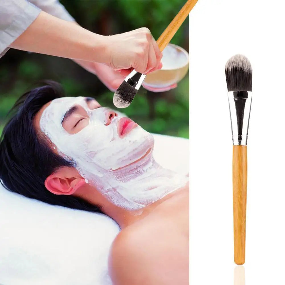 Washable Masks Brush Multifunctional Foundation Liquid Applicator Bamboo Handle Valentine Day Gift for Women Cosmetic Tool