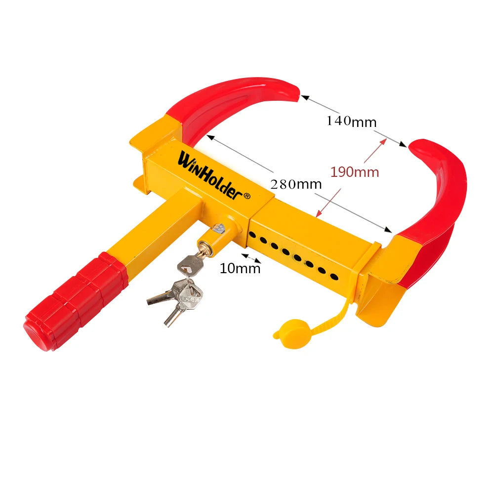 1/2/4Pack Heavy Duty Security Wheel Tire Lock Anti Theft Clamp Adjustable 8 Holes with Keys for Caravan Car Van Trailer