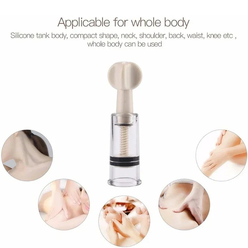Vacuum Suction Cupping Cup Nipple Enhancer Massage Vacuum Cans Plastic Enlarger Suction Enlarger Body Breast Massager Cups