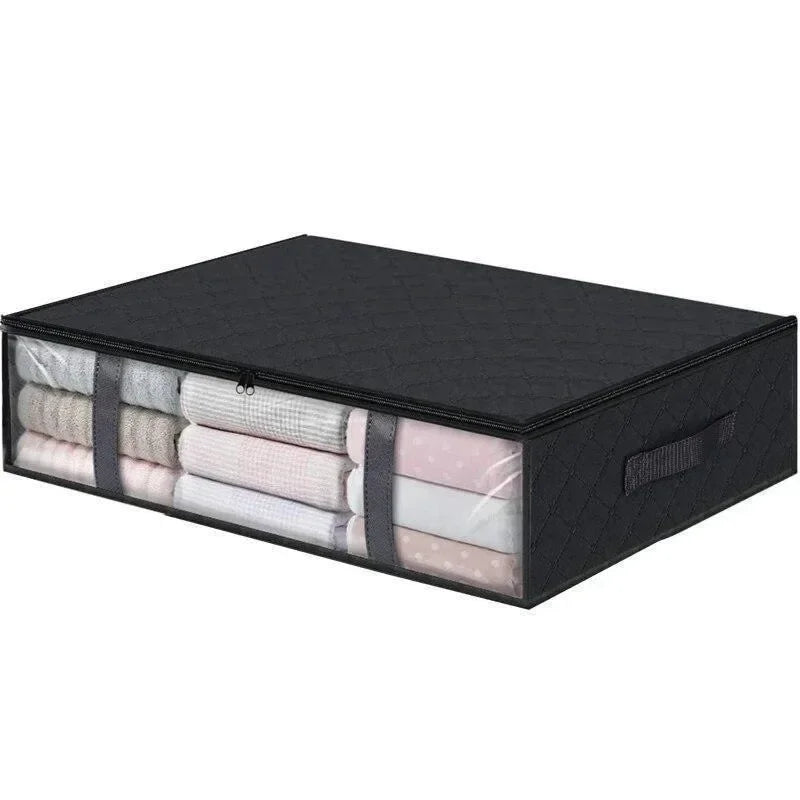 Underbed Storage Bag Portable Foldable Quilt Bag Wardrobe Clothes Storage Box Dustproof Organizer Home Dust-proof Organizer Box