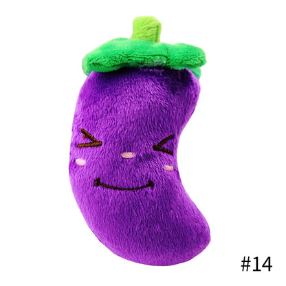 1Pc Pet Toys Fruit Animals Cartoon Dog Toy Stuffed Squeaking Cute Plush Puzzle for Dogs Cat Chew Squeaker Squeaky Toy
