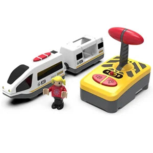 Remote Control Train with Magnetic Connection, Battery Operated Train for Toddlers, Compatible with Thomas, Brio, Chuggington