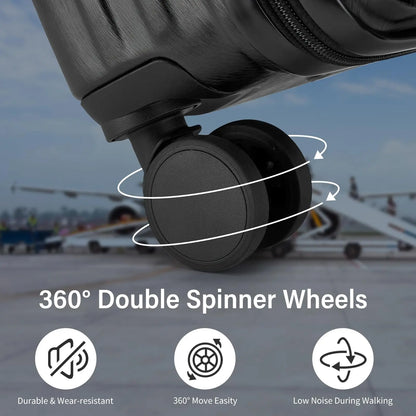 Kono 2/4-Piece Hardshell Luggage Set - ABS+PC Lightweight Suitcases w/TSA Lock & 4 Spinner Wheels, 12"-28" Carry-On & Check-In