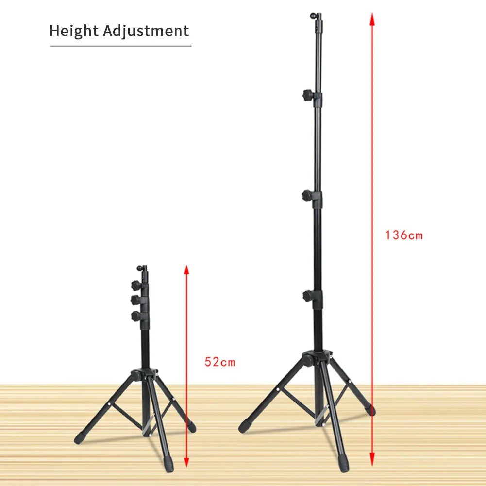 Tablet Tripod Stand Holder Height Adjustable Phone Floor Mount Stand for 4.7-12.9 Inch Device