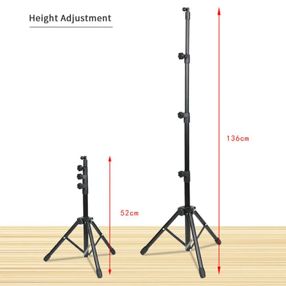 Tablet Tripod Stand Holder Height Adjustable Phone Floor Mount Stand for 4.7-12.9 Inch Device