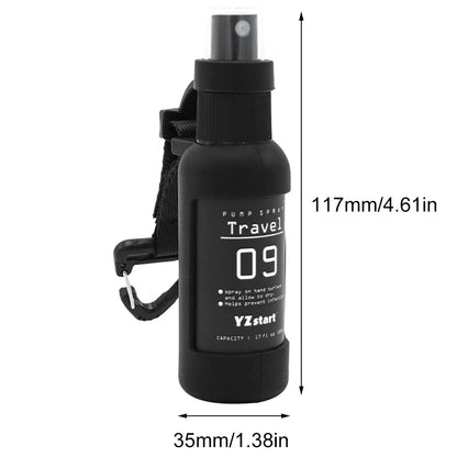 50ml Mini Fine Mist Spray Bottles Travel Bottle with Tactical Hook Strap Refillable Spray Bottle for Outdoor Camping for Liquid