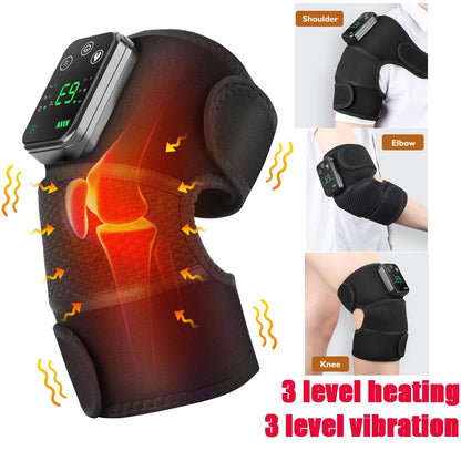 Eletric Heating Knee Massage Device Vibration Knee Pads for Shoulder Elbow Joint Warm Massage Thermal Knee Pad Blood Circulation
