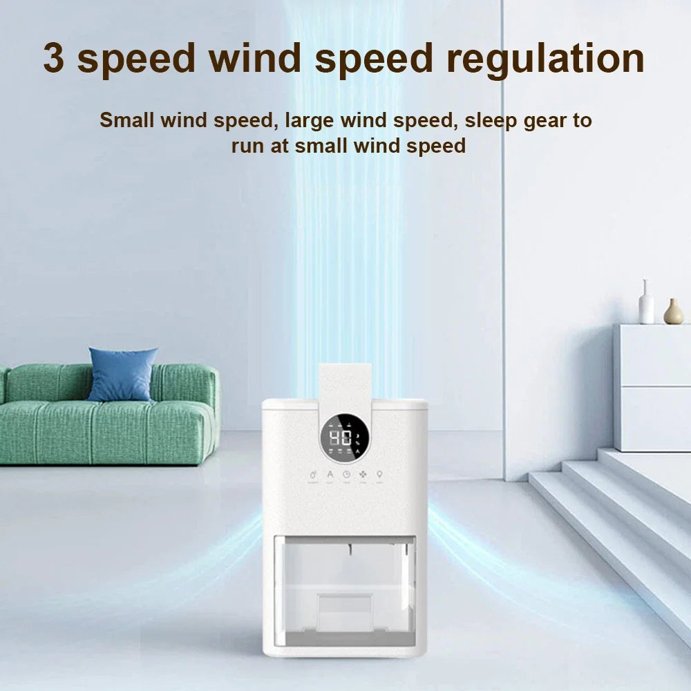 1000ML Electric Dehumidifier for Home Condensation Moisture with Timer Silent  Bedroom Office Kitchen Deodorizer Dryer