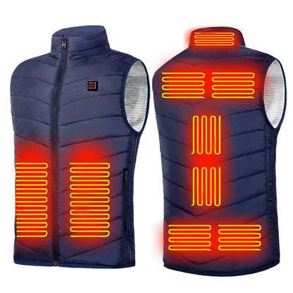 9 Areas Heated Vest Men Jacket Heated Winter Womens Electric Usb Heater mountain Jacket Man Thermal Vest Body Warmer Coat M-7XL