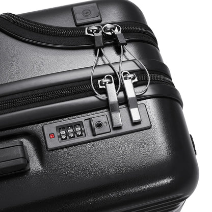 【Sheonly】20 Inch Front Opening Suitcase with TSA Lock and USB Charging Port