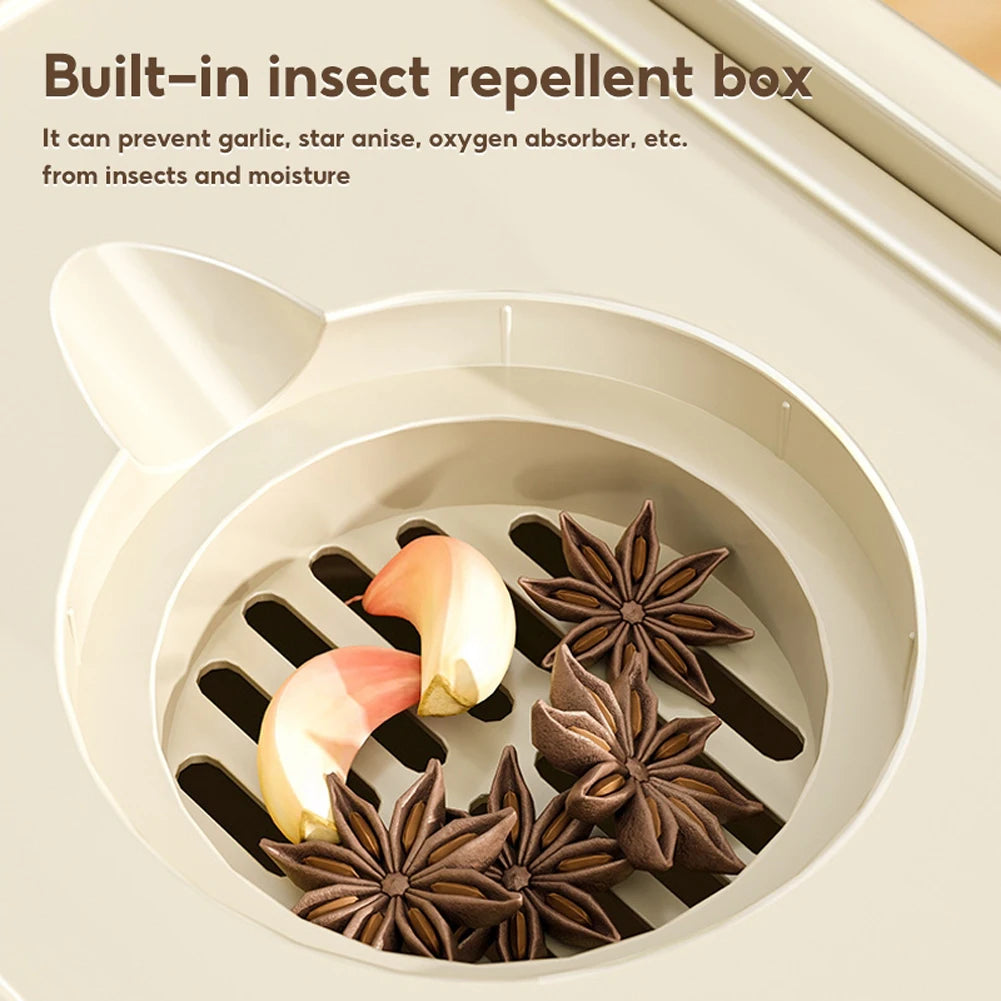 5/10KG Pet Food Rice Organizer Insect-Proof Rice Storage Container Keep Dry Fresh Soybean Corn Cereal Storage Box Large Capacity