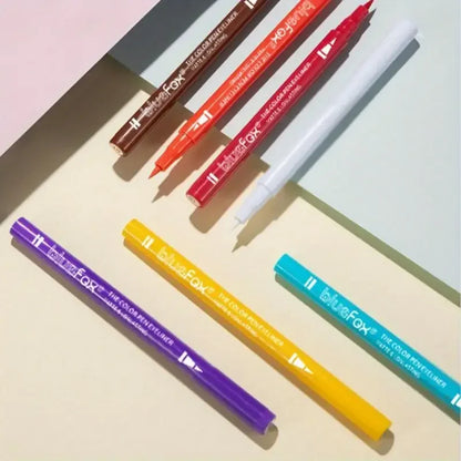 12 color liquid eyeliner liquid pen set, various special makeup, facial paint pen,multi-purpose, multi-color, smooth, waterproof