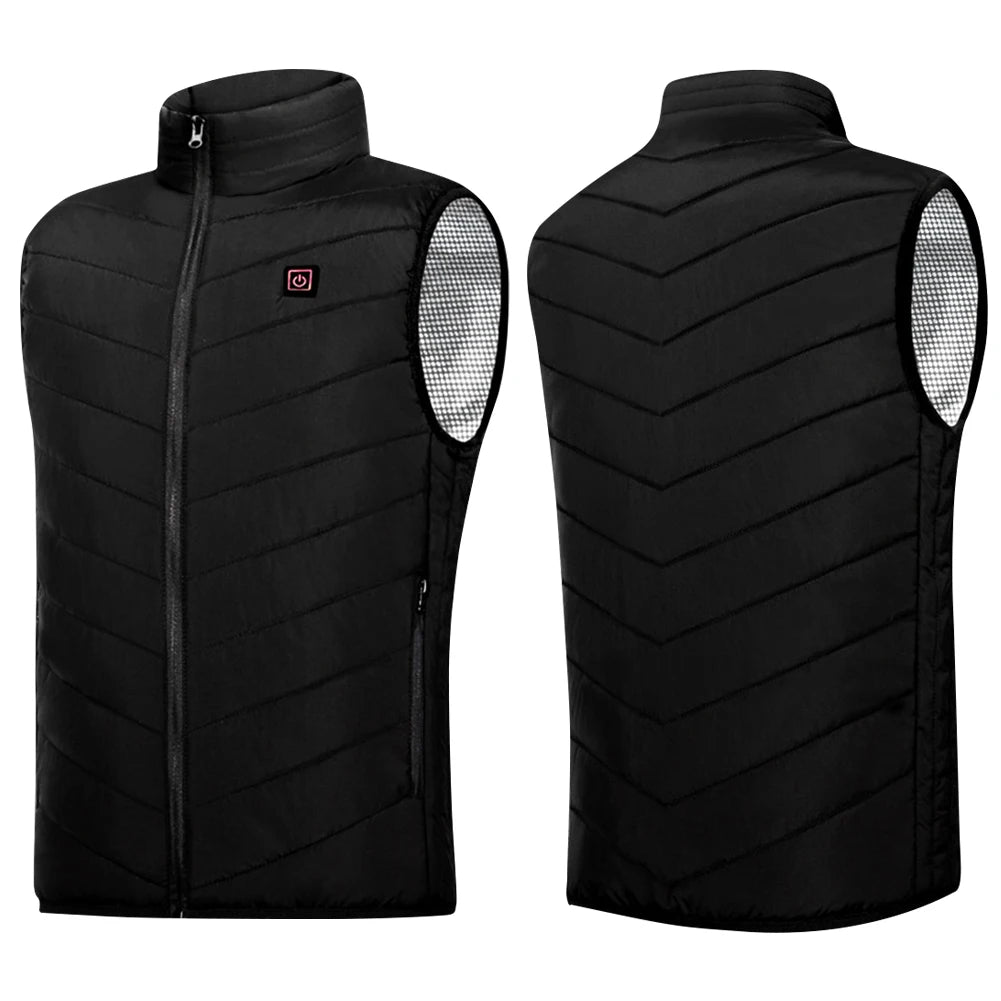 9 Areas Heated Vest Men Jacket Heated Winter Womens Electric Usb Heater mountain Jacket Man Thermal Vest Body Warmer Coat M-7XL