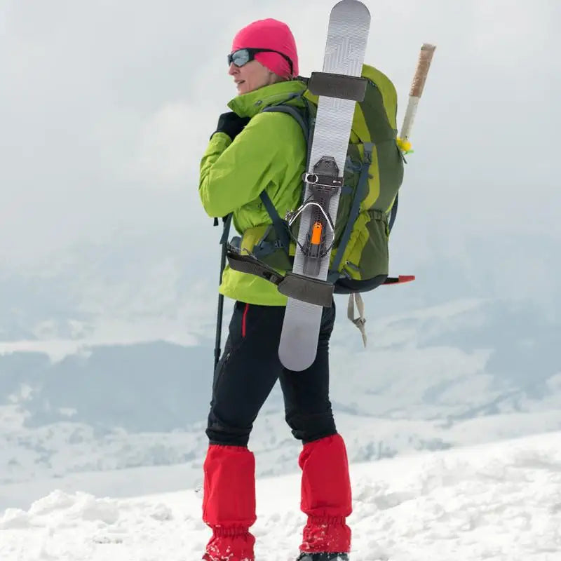 Adjustable Ski Straps Adjustable Ski Carrier Belt Ski & Snowboard Transport Equipment For Children Adults Avid Skiers