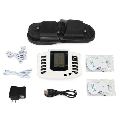 JR309 EMS Tens Massage Unit +16 Pads Russian Electrical Pulse Acupuncture Full Body Relax Muscle Massager Stimulator