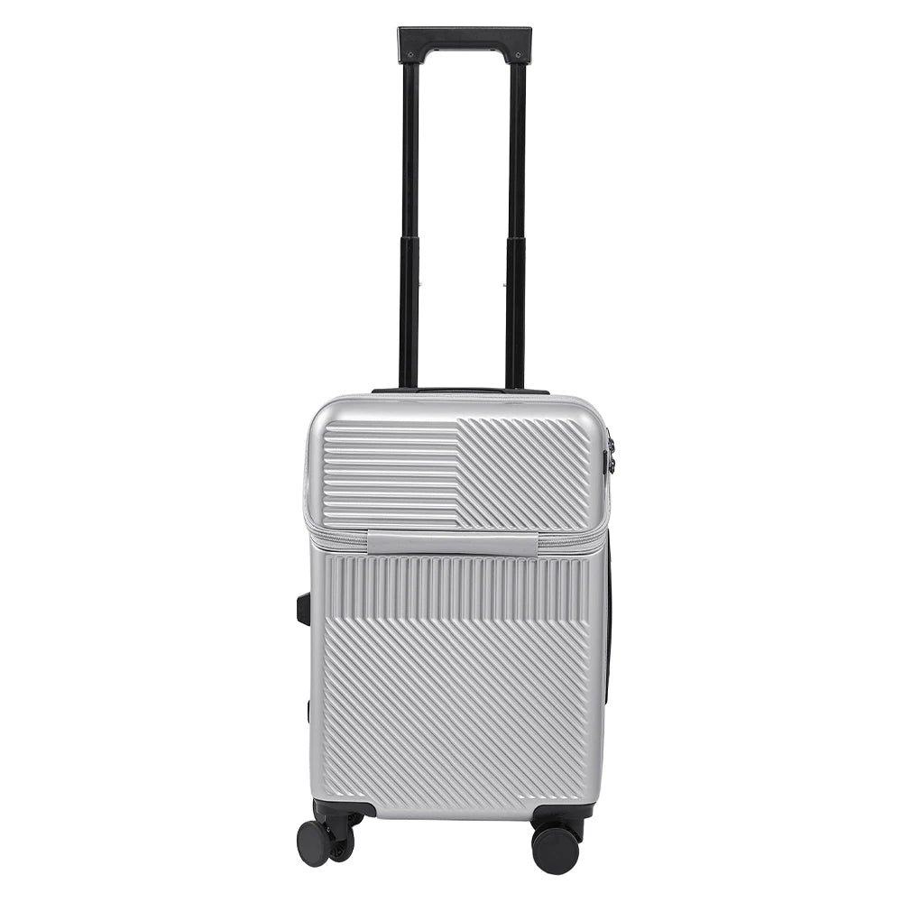 【Sheonly】20 Inch Front Opening Suitcase with TSA Lock and USB Charging Port