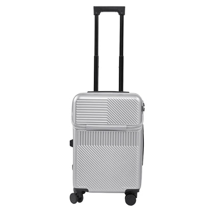 【Sheonly】20 Inch Front Opening Suitcase with TSA Lock and USB Charging Port
