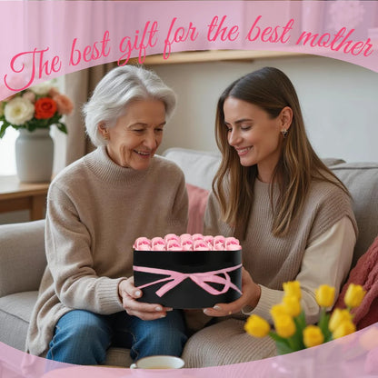 18/24PCS Heart Shape Roses Gift Box for Valentines Day Gifts Flowers Heart Shape Box for Her Mathers Day Forever Flower Birthday